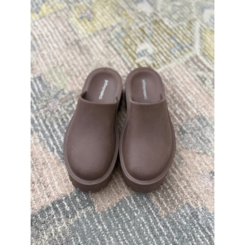Jeffrey Campbell Clogge Platform Clogs Brown Chunky Lug Mule EU 40 US 9 Slip On - Picture 2 of 7